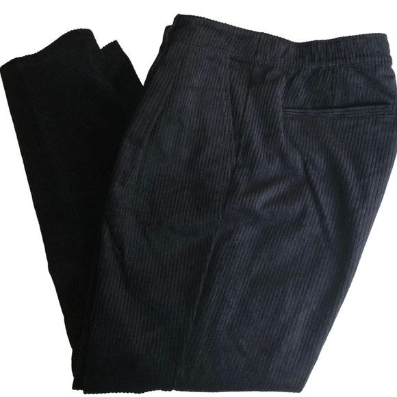 ASOS Wide Wale Black Corduroy Trousers 34 - Picture 4 of 9